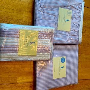 Pottery Barn Kids 3 piece crib set lavender